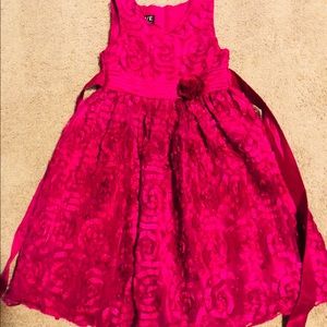 Rosettes flower girl dress